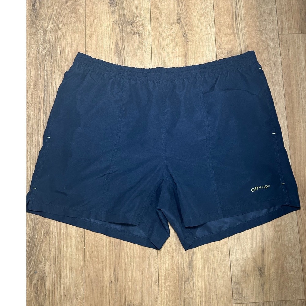 ORVIS Men's Navy Blue Swimshorts Size XL Mesh‎ Lined